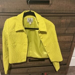 Worthington Women's Textured Yellow Blazer